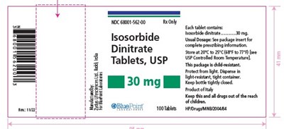 30mg 100 Tablets Label (Isosorbide Dinitrate Tablets Usp Bpl Label Rev 11 22)